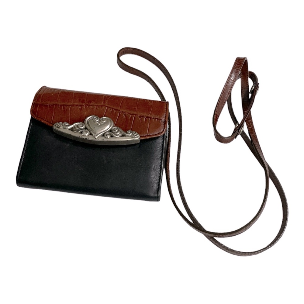 Brighton Two-Tone Leather Bag with Heart Accent - Picture 5 of 8